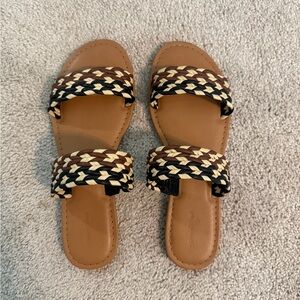 Braided Tan and Brown Women's Sandals